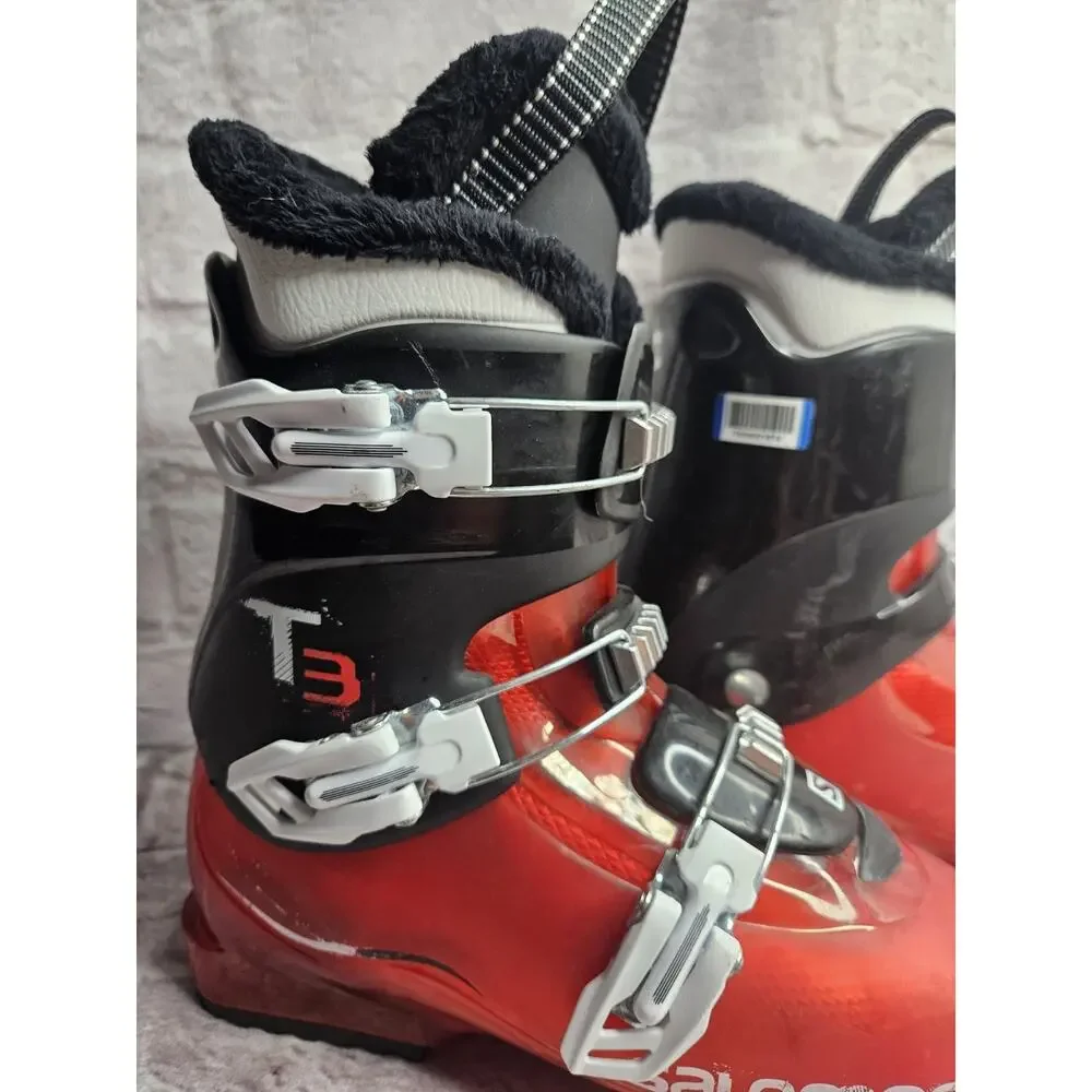 Salomon T3 Alpine Ski Boots Red/Black 25.5 296mm